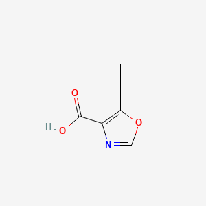 5-tert-butyl-1,3-oxazole-4-carboxylic acid chemical structure (CAS 914637-34-6)