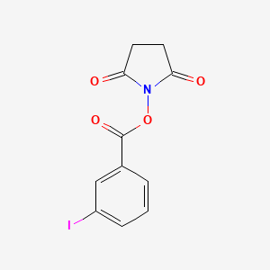 2,5-Dioxopyrrolidin-1-yl 3-iodobenzoate chemical structure (CAS 91487-18-2)