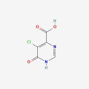 5-Chloro-6-oxo-1,6-dihydropyrimidine-4-carboxylic acid chemical structure (CAS 914916-96-4)