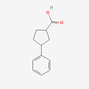 3-Phenylcyclopentanecarboxylic acid chemical structure (CAS 91495-75-9)