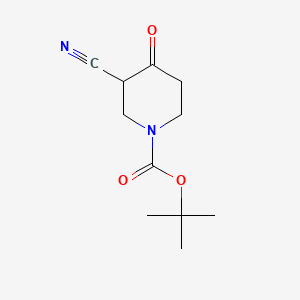 tert-Butyl 3-cyano-4-oxopiperidine-1-carboxylate chemical structure (CAS 914988-10-6)