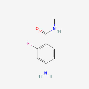 4-Amino-2-fluoro-N-methylbenzamide chemical structure (CAS 915087-25-1)