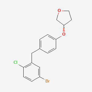 (S)-3-(4-(5-Bromo-2-chlorobenzyl)phenoxy)tetrahydrofuran chemical structure (CAS 915095-89-5)
