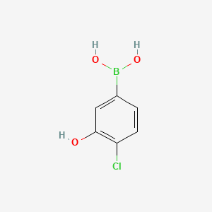 (4-Chloro-3-hydroxyphenyl)boronic acid chemical structure (CAS 915201-06-8)