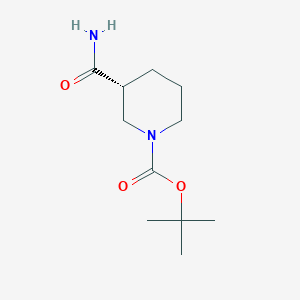 (R)-tert-Butyl 3-carbamoylpiperidine-1-carboxylate chemical structure (CAS 915226-43-6)