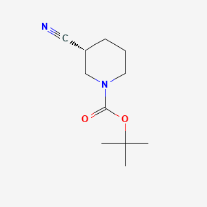 1-N-Boc-3-(R)-Cyanopiperidine chemical structure (CAS 915226-44-7)