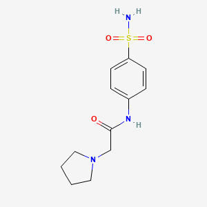 2-(Pyrrolidin-1-yl)-N-(4-sulfamoylphenyl)acetamide chemical structure (CAS 91533-02-7)