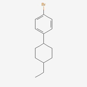 1-Bromo-4-(trans-4-ethylcyclohexyl)benzene chemical structure (CAS 91538-82-8)