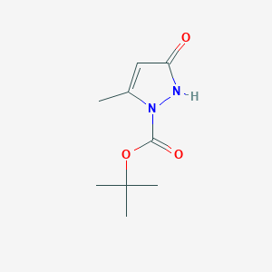 tert-Butyl 3-hydroxy-5-methyl-1H-pyrazole-1-carboxylate chemical structure (CAS 915396-44-0)