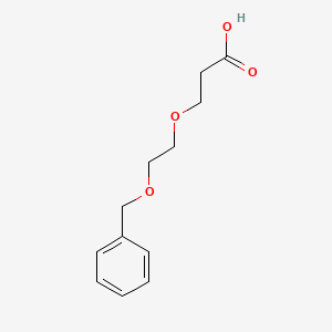 3-[2-(Benzyloxy)ethoxy]propanoic acid chemical structure (CAS 91555-65-6)