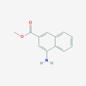 Methyl 4-amino-2-naphthoate chemical structure (CAS 91569-21-0)