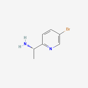 (S)-1-(5-Bromopyridin-2-yl)ethanamine chemical structure (CAS 915720-70-6)