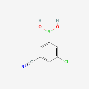(3-Chloro-5-cyanophenyl)boronic acid chemical structure (CAS 915763-60-9)
