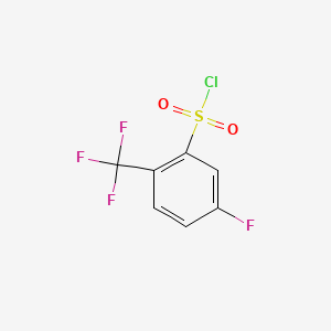 5-Fluoro-2-(trifluoromethyl)benzenesulfonyl chloride chemical structure (CAS 915763-87-0)
