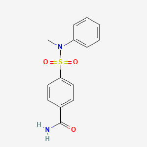 4-(N-Methyl-N-phenylsulfamoyl)benzamide chemical structure (CAS 915905-61-2)
