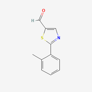 2-(o-Tolyl)thiazole-5-carbaldehyde chemical structure (CAS 915919-92-5)