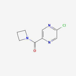 Azetidin-1-yl(5-chloropyrazin-2-yl)methanone chemical structure (CAS 915948-98-0)