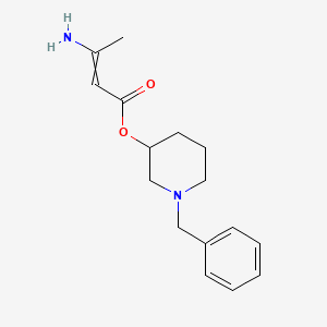 1-Benzylpiperidin-3-yl 3-aminobut-2-enoate chemical structure (CAS 91599-78-9)