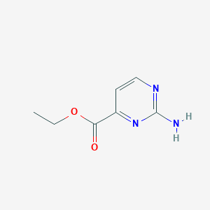 Ethyl 2-aminopyrimidine-4-carboxylate chemical structure (CAS 916056-77-4)