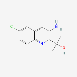 2-(3-Amino-6-chloroquinolin-2-yl)propan-2-ol chemical structure (CAS 916056-79-6)