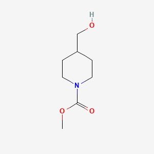 Methyl 4-(hydroxymethyl)piperidine-1-carboxylate chemical structure (CAS 916078-39-2)