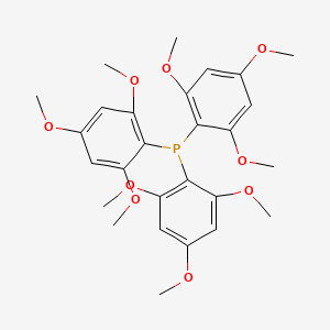 Tris(2,4,6-trimethoxyphenyl)phosphine chemical structure (CAS 91608-15-0)
