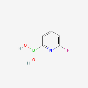 (6-Fluoropyridin-2-yl)boronic acid chemical structure (CAS 916176-61-9)