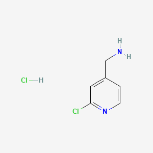 (2-Chloropyridin-4-yl)methanamine hydrochloride chemical structure (CAS 916210-98-5)