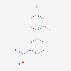 4'-Chloro-2'-methyl-[1,1'-biphenyl]-3-carboxylic acid chemical structure (CAS 916220-05-8)