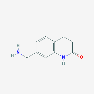 7-(Aminomethyl)-3,4-dihydroquinolin-2(1H)-one chemical structure (CAS 916303-79-2)