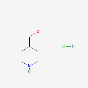 4-(Methoxymethyl)piperidine hydrochloride chemical structure (CAS 916317-00-5)