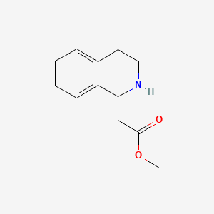 Methyl 2-(1,2,3,4-tetrahydroisoquinolin-1-yl)acetate chemical structure (CAS 91640-73-2)