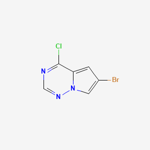 6-Bromo-4-chloropyrrolo[2,1-f][1,2,4]triazine chemical structure (CAS 916420-30-9)