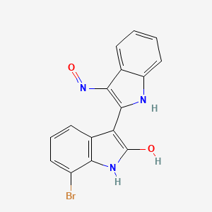 7'-Bromo-3-(hydroxyimino)-[2,3'-biindolinylidene]-2'-one chemical structure (CAS 916440-85-2)