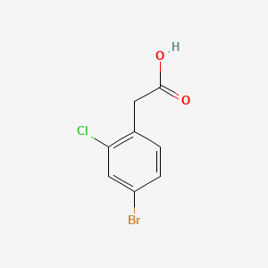 2-(4-Bromo-2-chlorophenyl)acetic acid chemical structure (CAS 916516-89-7)