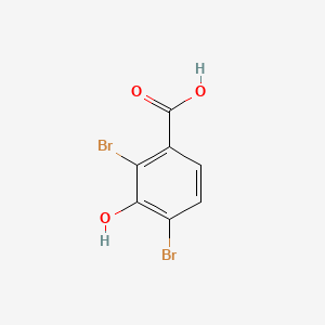 2,4-Dibromo-3-hydroxybenzoic acid chemical structure (CAS 91659-00-6)