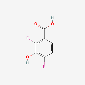 2,4-Difluoro-3-hydroxybenzoic acid chemical structure (CAS 91659-08-4)