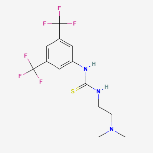 1-(3,5-Bis(trifluoromethyl)phenyl)-3-(2-(dimethylamino)ethyl)thiourea chemical structure (CAS 916665-69-5)