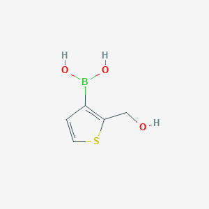 (2-(Hydroxymethyl)thiophen-3-yl)boronic acid chemical structure (CAS 916673-46-6)