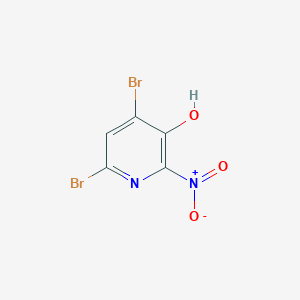 4,6-Dibromo-2-nitropyridin-3-ol chemical structure (CAS 916737-75-2)
