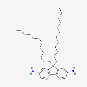 9,9-Didodecyl-9H-fluorene-2,7-diamine chemical structure (CAS 916764-64-2)