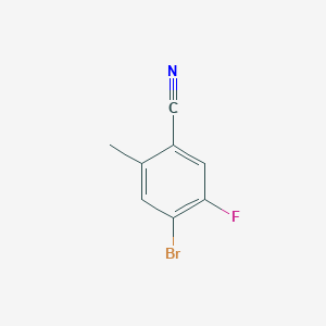 4-Bromo-5-fluoro-2-methylbenzonitrile chemical structure (CAS 916792-15-9)