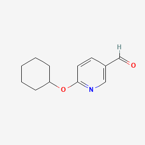6-(Cyclohexyloxy)nicotinaldehyde chemical structure (CAS 916792-16-0)