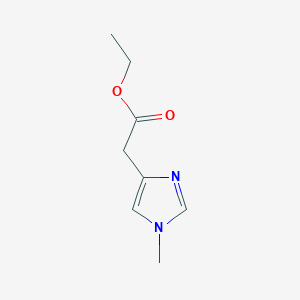 Ethyl 2-(1-methyl-1H-imidazol-4-yl)acetate chemical structure (CAS 916792-95-5)