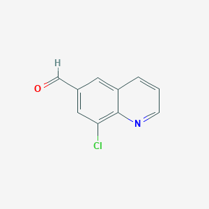 8-Chloroquinoline-6-carbaldehyde chemical structure (CAS 916812-11-8)