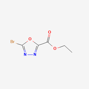 Ethyl 5-bromo-1,3,4-oxadiazole-2-carboxylate chemical structure (CAS 916889-45-7)