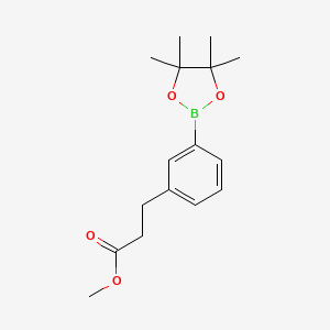 Methyl 3-(3-(4,4,5,5-tetramethyl-1,3,2-dioxaborolan-2-yl)phenyl)propanoate chemical structure (CAS 917024-58-9)