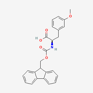 (R)-2-((((9H-Fluoren-9-yl)methoxy)carbonyl)amino)-3-(3-methoxyphenyl)propanoic acid chemical structure (CAS 917099-04-8)