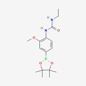 1-Ethyl-3-(2-methoxy-4-(4,4,5,5-tetramethyl-1,3,2-dioxaborolan-2-yl)phenyl)urea chemical structure (CAS 917111-46-7)