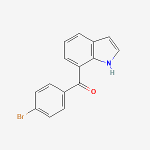 (4-Bromophenyl)(1H-indol-7-yl)methanone chemical structure (CAS 91714-50-0)
